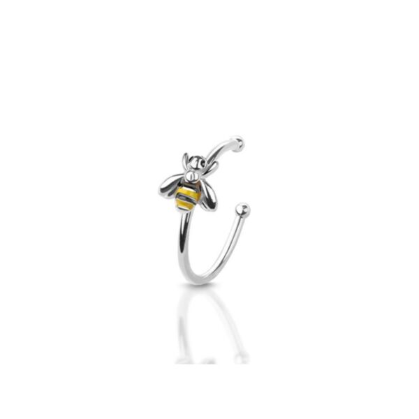 Bumblebee Open Nose Ring Made of Surgical Steel