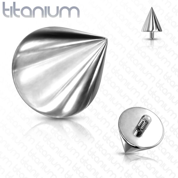 Intern geschroefde piercing spike van massief titanium